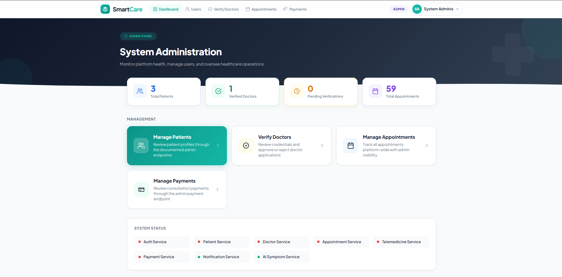 Smart Healthcare Platform project case study preview
